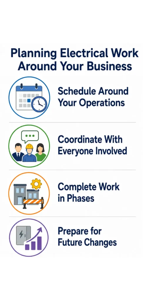 How we are Planning Electrical Work Around Your Business